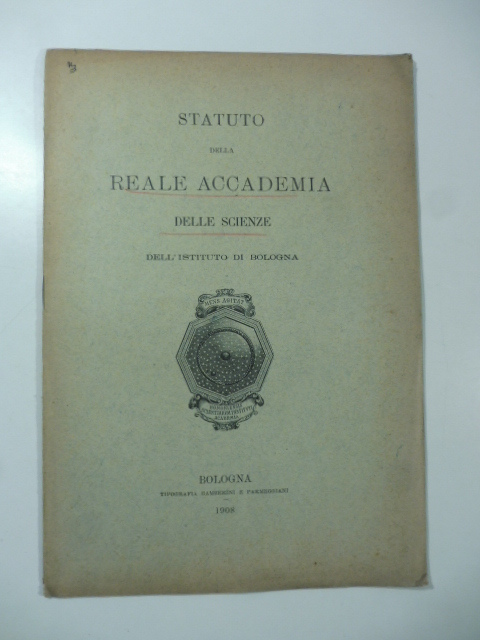 Statuto della Reale Accademia delle scienze dell'Istituto di Bologna